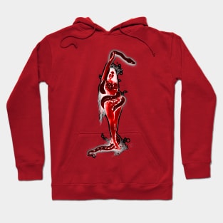 SERPENT QUEEN BLACK WHITE RED Hoodie